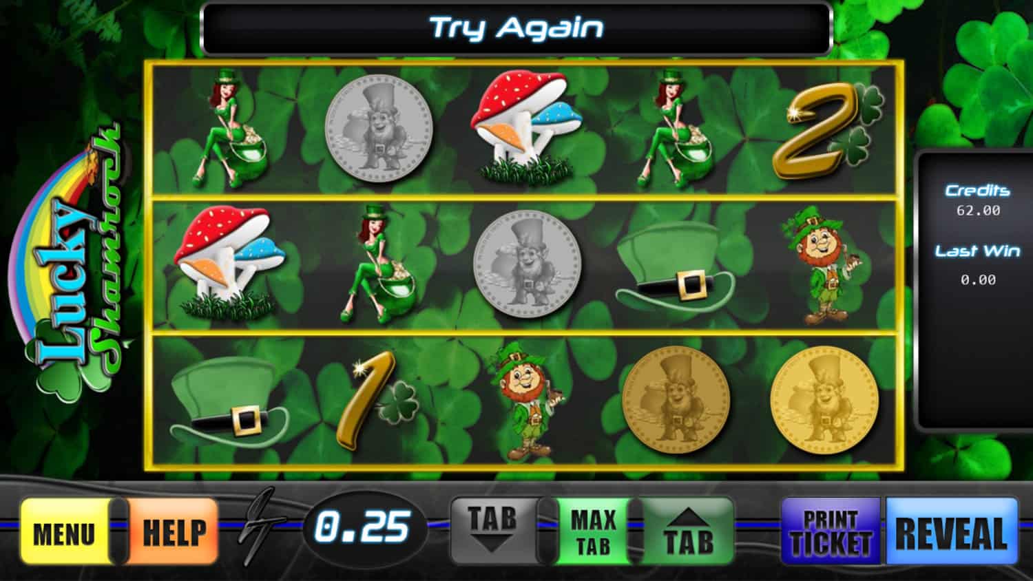 Photo of BigTrak's Pull Tabs Lucky Shamrock game